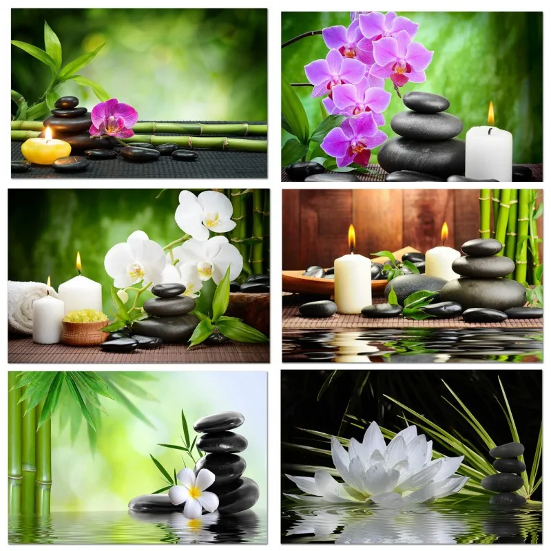 Spa Wellness Images - زن سبا قماش فن جداري لديكور