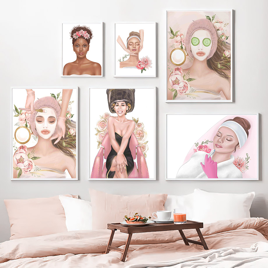لوحة فنية جدارية لصالون التجمي - مراجعة Spa Wellness Images وسعره