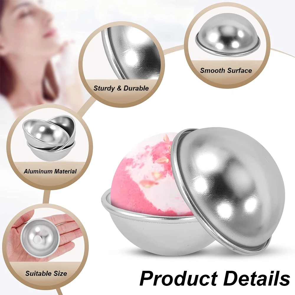 مجموعة من 4 قطع: قوالب كرات نص - مراجعة Bath Bomb Mold وسعره